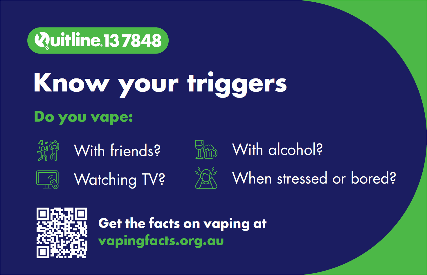 Product image for Vaping: Know your triggers wallet card