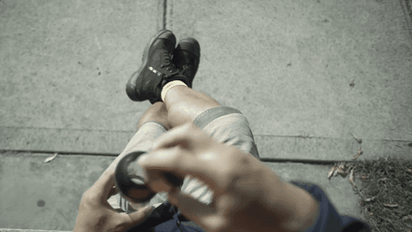 A person with a water bottle 