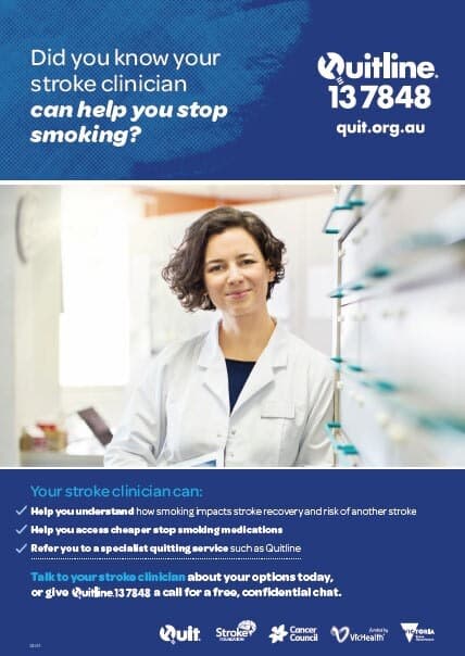 Product image for Did you know your stroke clinician can help you stop smoking?