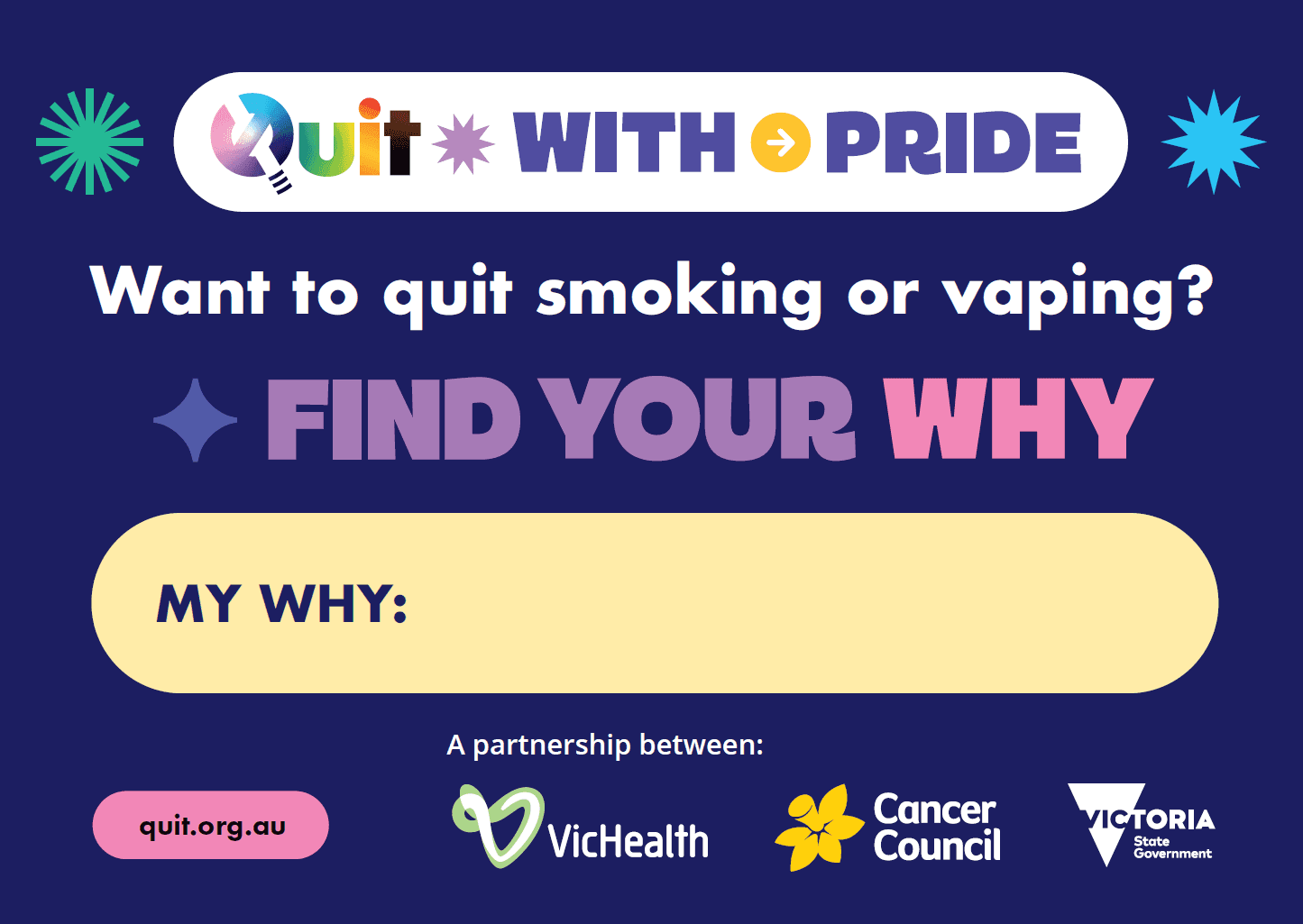 Product image for Quit with Pride magnet